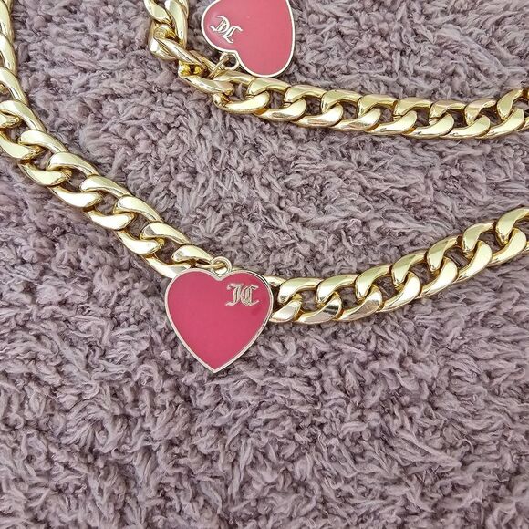 NWT Juicy Couture Heart Charm Chain Belt - Picture 2 of 3